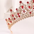 thumbnail image 4 of Nvzi Tiara de boda para novia, diadema de princesa, corona nupcial, joyería para el cabello con diamantes de imitación de cristal, decoración para cumpleaños, fiesta de disfraces (blanco), 4 of 4