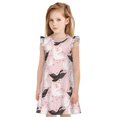 thumbnail image 1 of Balery Swan And Flowers2 Camisón de princesa para niñas, pijama de algodón con mangas abullonadas, suave y bonito.-XX-Large, 1 of 6