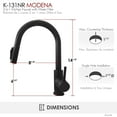 thumbnail image 3 of Stylish Modena 14 ⅛" Matte Black Pull-Down Dual Funtion Water Filter Faucet K-131NR, 3 of 14