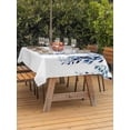 thumbnail image 3 of Outdoor Tablecloth with Umbrella Hole for Patio/Picnic/Party/Camping, Blue Eucalyptus Waterproof Table Cloth Rectangle Table Cover Washable, Weeping Botanical Leaf Watercolor (54"x 80"), 3 of 8