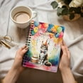 thumbnail image 3 of Happy Birthday to Maine Coon Kitten Party Balloons Cake Spiral Bound Journal Cat Lover Kitten Owner Gifts 5x7in Spiral Notebook - 00027, 3 of 5