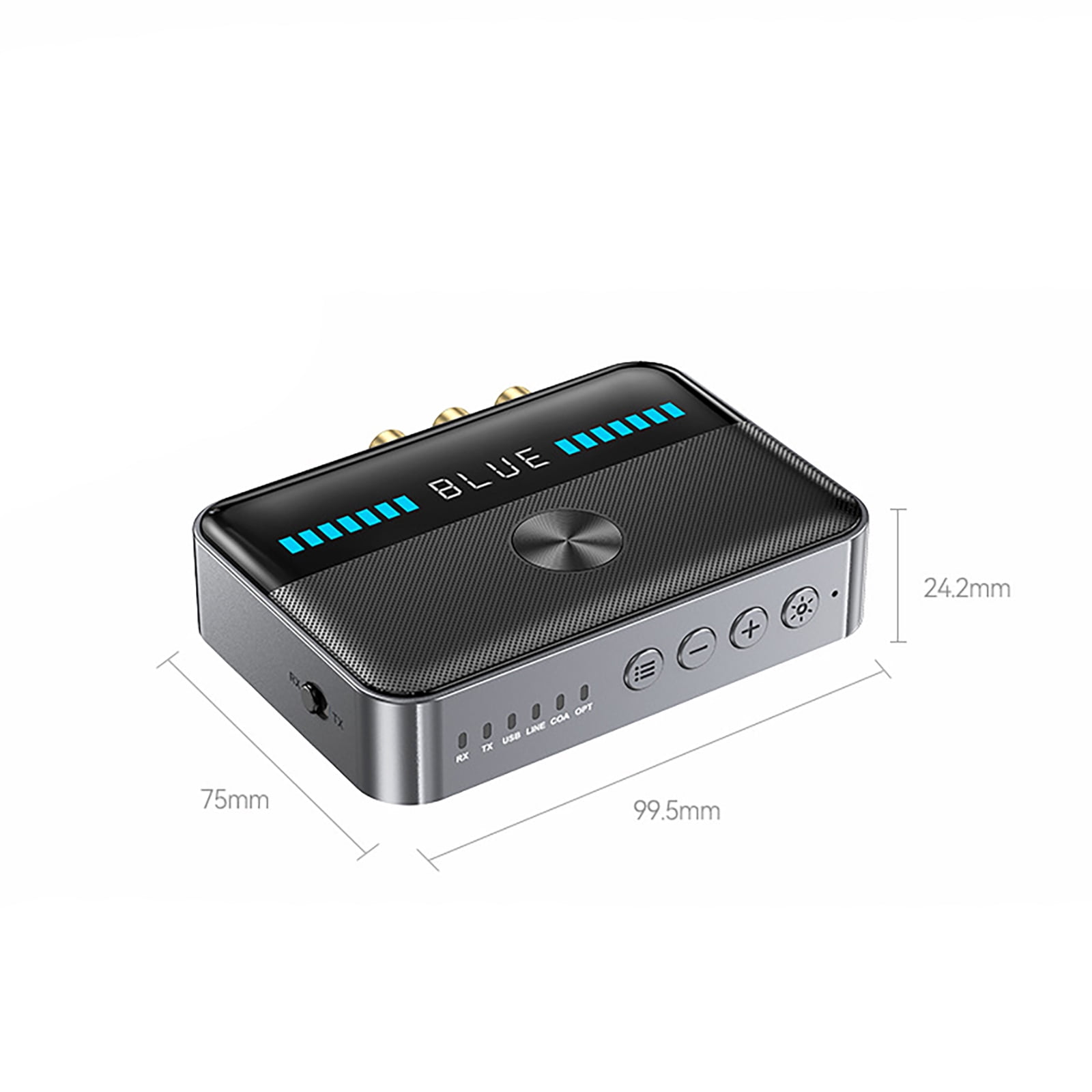 Bluetooth 5.3 Wireless Transmitter Receiver Adapter Two-in-One Design, Dual Phone Connection, LED Display, Multiple Audio Interfaces