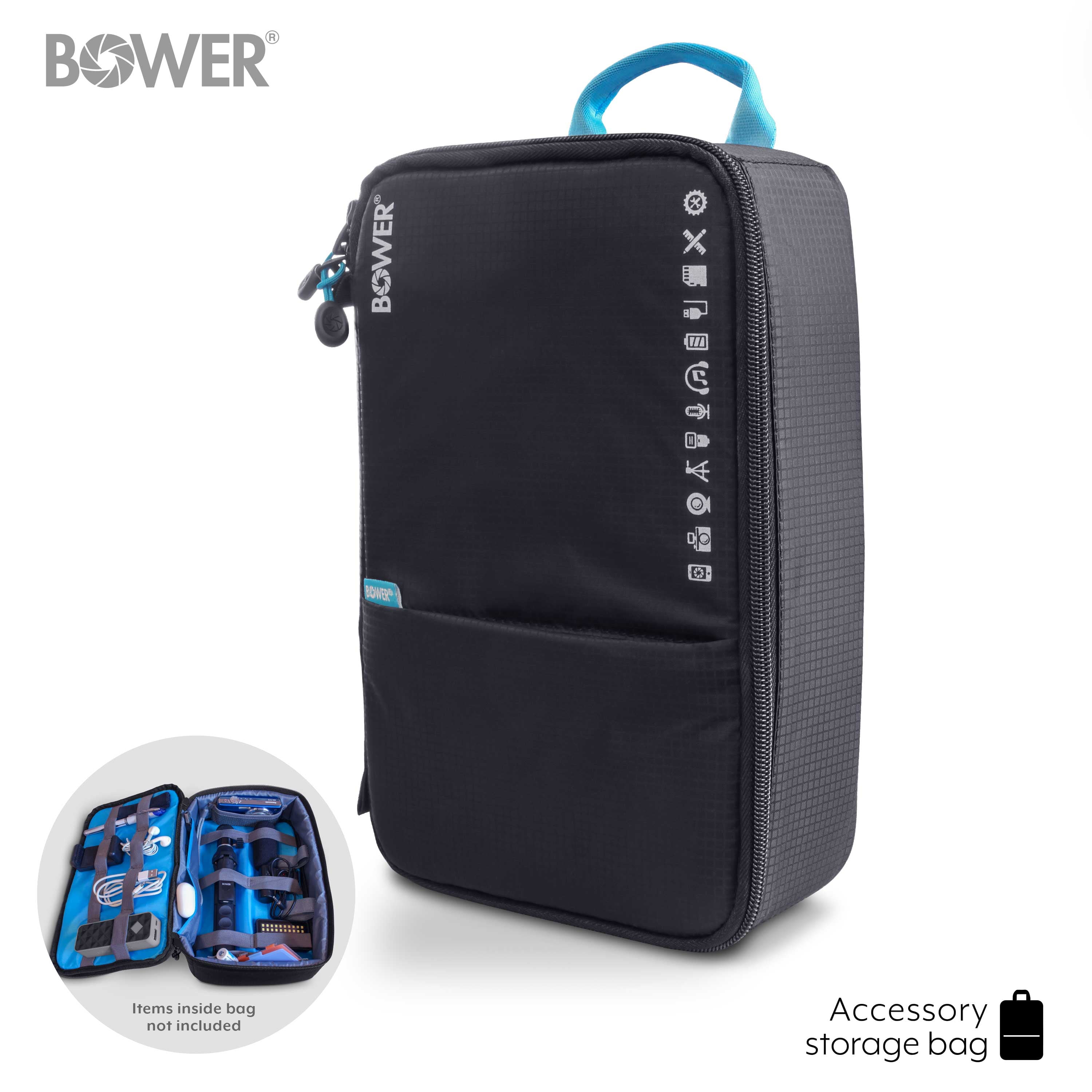 Bower Versatile Vlogger Gear Bag and Organizer, Black