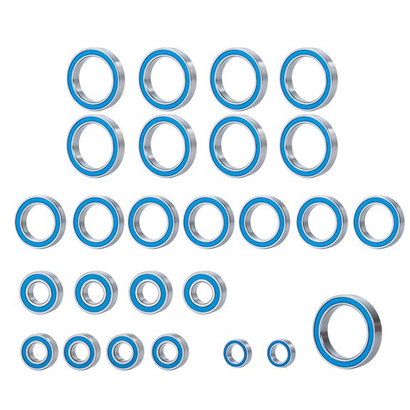 RCLIONS 26PCS Bearing Kit for Big Rock Typhon Granite Senton 3s BLX RC Crawler Car Blue Bearings Upgrade Parts