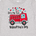 thumbnail image 4 of Inktastic It's My 1st Valentine's Day Fire Truck with Cute Dalmatian Boys or Girls Baby T-Shirt, 4 of 5