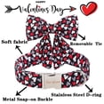 thumbnail image 2 of Collar para perro de estilo único con patas para el Día de San Valentín, negro y rojo, 2 of 6