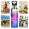 thumbnail image 7 of Yayeee 20oz Insulated Water Bottle Double Wall Stainless Steel with Flip Straw Lid, Purple Digital Art, 7 of 7
