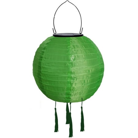 

Solar Lantern for Outdoor Use - Solar LED Lantern Party Garden Lantern Waterproof Solar Hanging LED Light Lanterns Solar Lights for Wedding Church Party Decoration (Green 20 CM)
