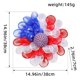 thumbnail image 3 of Corona de Flores de Malla para El Día de La Independencia, Clásica, Roja, Blanca y Azul, para Colgar En La Puerta, Decoración de Patio Al Aire Libre., 3 of 7