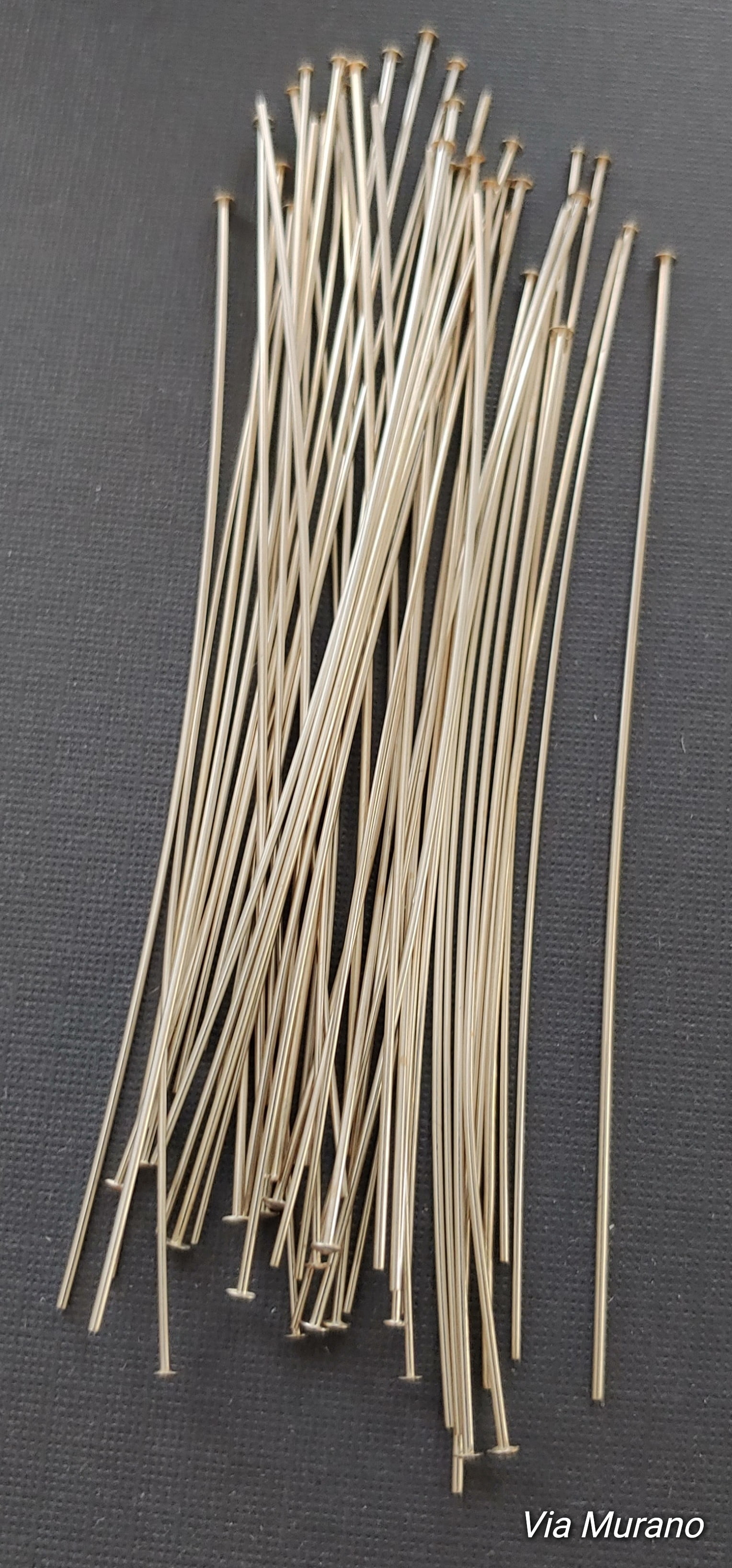 3" 24g Sterling Silver Wire Wrapper Eye Pins (Pack 50). Use them in