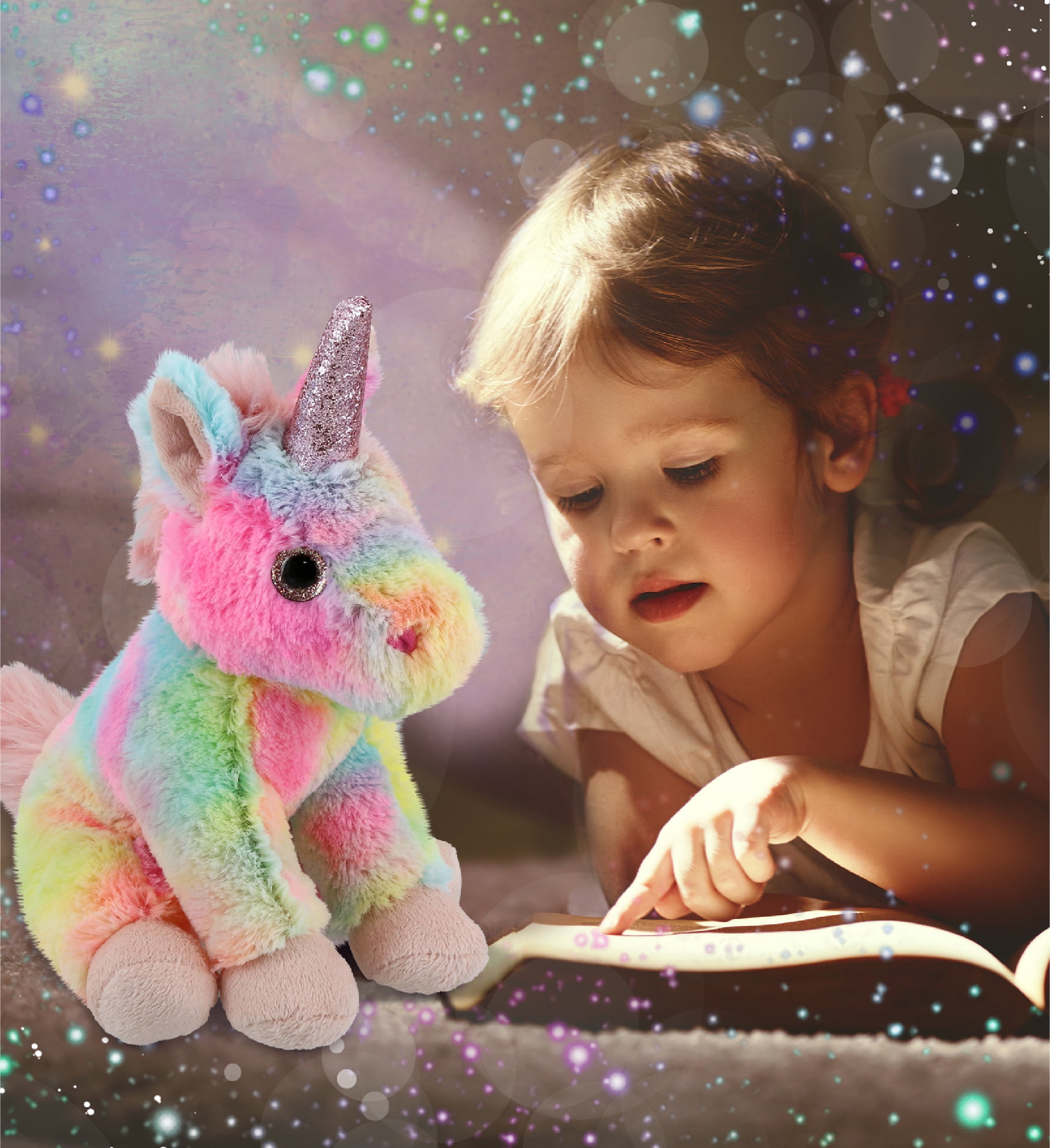 DolliBu Rainbow Unicorn Stuffed Animal - 9 Inch Soft Plush Toy For Kids & Adults