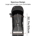 thumbnail image 4 of Gravity Folding Baby Stroller - Portable Toddler Stroller w/ Adjustable Backrest & Canopy, Lightweight and UV Protected Travel Stroller, One-Hand Automatic Folding - Black, 4 of 10