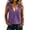 Purple, variant on ZVNAΖH Women's V-Neck Tie Shoulder Tank Top, Linen Sleeveless Cami for Summer Casual, M-3XL