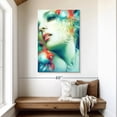thumbnail image 2 of Elephant Stock Lady Scale Wall Art - Vertical Canvas Wall Art - Living Room Wall Decor - People Canvas - Teal And Turquoise Decor By Anna Dittmann - 32" x 48", 2 of 8