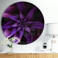 thumbnail image 2 of DesignArt Fractal Flower Purple Large Wall Clock, 2 of 2