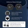 thumbnail image 6 of MomentWish 1 Carat D Color VVS1 Moissanite Earrings for Women Men 925 Sterling Silver Halo Earrings Father's Day Gift, 6 of 10
