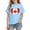 Blue, variant on ITSAME T-Shirt for Boys Girls, Heart Print Round Neck Short Sleeve Kids Casual Fashion Loose Pullover Gray Size 5T