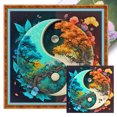 thumbnail image 1 of Hilo Algodón Bordado Punto Cruz Paisaje Yin Yang Con 14CT 40x40cm, 1 of 9