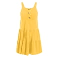 thumbnail image 4 of Teen Girls Dresses Cute Sleeveless Button-Front Tiered Dress for Girls Lightweight Summer Casual Sundress with Pockets ,Sie:90, 4 of 5