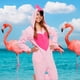 thumbnail image 2 of ¡Onesie Funziez! Disfraz ajustado de flamenco rosa para adulto, 2 of 6