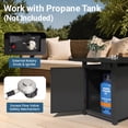 thumbnail image 7 of CozyHome 43" Outdoor Fire Pit Table 50,000 BTU Propane Patio Gas Firepit with Lid, Glass Shield & Waterproof Cover, 7 of 7
