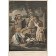 thumbnail image 2 of George Morland 14x18 Black Ornate Wood Framed Double Matted Museum Art Print Titled - Childish Amusement (1789), 2 of 5