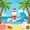 Cyan Peach 01, variant on Erosebridal Kawaii Santa Full Size Bedding Sets, Sleigh Christmas Full Size Bed in a Bag, Orange, Christmas Reversible, 7-Piece