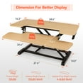 thumbnail image 6 of FLEXISPOT Home Office Standing Desk Converter 35" Height Adjustable with Keyboard Tray Bamboo, 6 of 7