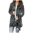 thumbnail image 2 of Lolmot Womens Halloween Costumes Funny Cute Pumpkin Print Cardigan Sweaters Long Sleeve Blouse Lightweight Outwear Coat Open Front Cardigan, 2 of 6