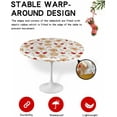 thumbnail image 2 of Round Table Cover 45-54 Inch, Waterproof Reusable Table Cloth Round Fitted Vinyl Tablecloth with Elastic Edged for Parties Outdoors, Cute Christmas Gingerbread Man, 2 of 4