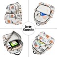 thumbnail image 5 of FORMRS Mini Backpack Purse for Women Travel Daypack Casual Shoulder Bag, Beige Snow Houses, 5 of 7