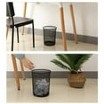thumbnail image 6 of Mesh Trash Bin Paper Basket Kitchen Bedroom Office Rubbish Waste Holder Can, 6 of 8