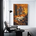 thumbnail image 3 of Jesus And The Lamb Wall Decor Poster Jesus Finds The Lost Lamb in Maple Forest Canvas Painting Wall Art Poster Scroll Canvas Painting Picture Living Room Decor Home 16x24inch(40x60cm), 3 of 6