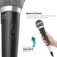 thumbnail image 4 of Micrófonos dinámicos con cable, micrófonos de mano profesionales con cable de 10 pies con toma de micrófono de 1/4" para cantar, hablar, bodas, escenario, 4 of 8