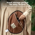 thumbnail image 3 of Yucurem Fleece Camping Cape Sleeping Bag Sleeping Bag Poncho for Travel Essential for Travel (champagne), 3 of 10