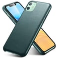 thumbnail image 1 of Premium Leather Case Compatible with iPhone 11 - Slim Full Leather Phone Case Supports Wireless Charging Scratch-Resistant Protective Case for iPhone 11 6.1", 1 of 9