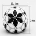 thumbnail image 2 of High polished (no plating) Stainless Steel Ring with Top Grade Crystal in Clear for Women Clear Stone Color Style TK1210 Size 10, 2 of 4