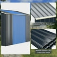 thumbnail image 4 of Gymax Outdoor Storage Shed Extension Kit for 7 ft Shed Width Grey, 4 of 5