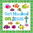 thumbnail image 1 of Set de tablones de anuncios BeYuMi Get Hooked on Jesus, 81 unidades, 1 of 6