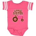 thumbnail image 3 of Inktastic Pink Tractor Little Sister Girls Baby Bodysuit, 3 of 5