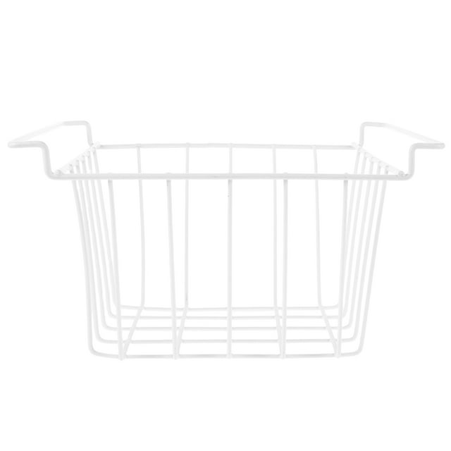 Freezer Organizer Bin Metal Wire Storage Baskets with Handles Space-Saving Wire Baskets for Kitchen Pantry Garage Cabinet Closets
