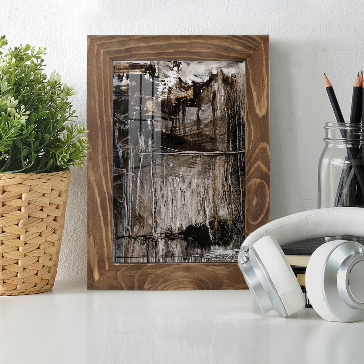 Continuum II -Framed Print w/glass-Walnut