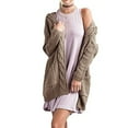 thumbnail image 4 of BLVB Womens Oversized Sweaters Cardigan Casual Long Sleeve Open Front Knit Fall Winter Outwear Coats with Pockets, 4 of 6