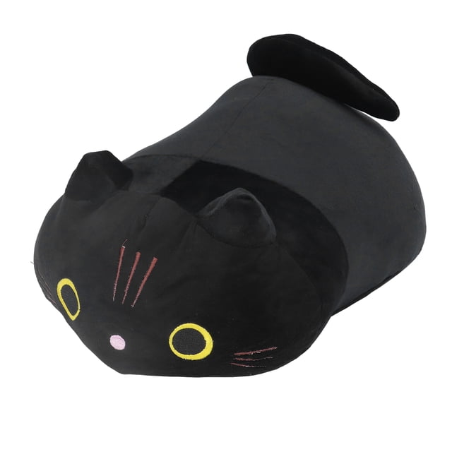 Almohada de gato de peluche Jadeshay negro de dibujos animados