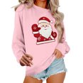 thumbnail image 2 of PNTUTB Women's Christmas Holiday Fashion Xmas Pattern Printed Crew Neck Long Sleeve Hoodless Pullover Sweatshirts, 2 of 6