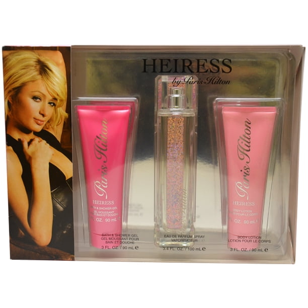 Heiress by Paris Hilton for Women - 3 Pc Gift Set 3.4oz EDP Spray, 3oz ...