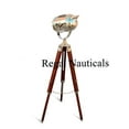thumbnail image 4 of Chrome Marine Designer Spotlight Search Light Decorative Floor Lamp w/Wood, 4 of 4