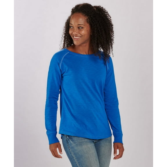 Boxercraft BW3166 Women's Solid Preppy Patch Tee-Royal-2XL