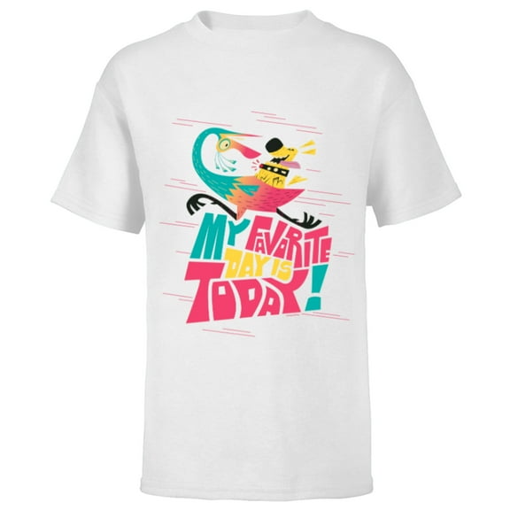 Disney and Pixar’s Up Kevin Dug My Favorite Day is Today - Short Sleeve T-Shirt for Kids - Customized-White