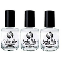 (Pack of 3) Seche Vite Dry Fast Top Coat Nail Polish Lacquer 0.5 oz 15ml